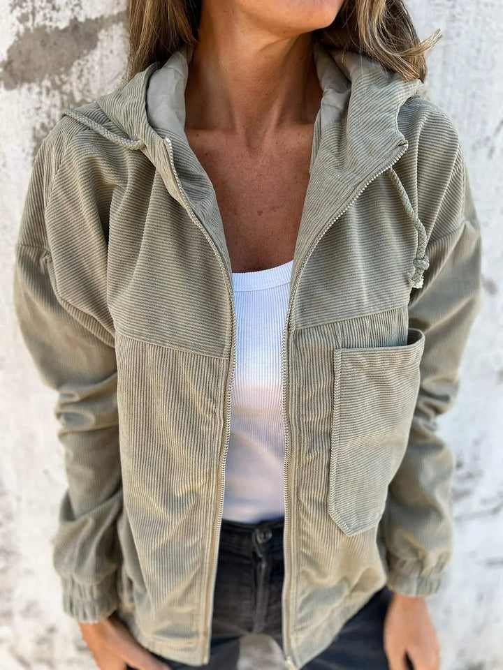 Corduroy jas met capuchon – Comfort en stijl voor het herfst- en winterseizoen
