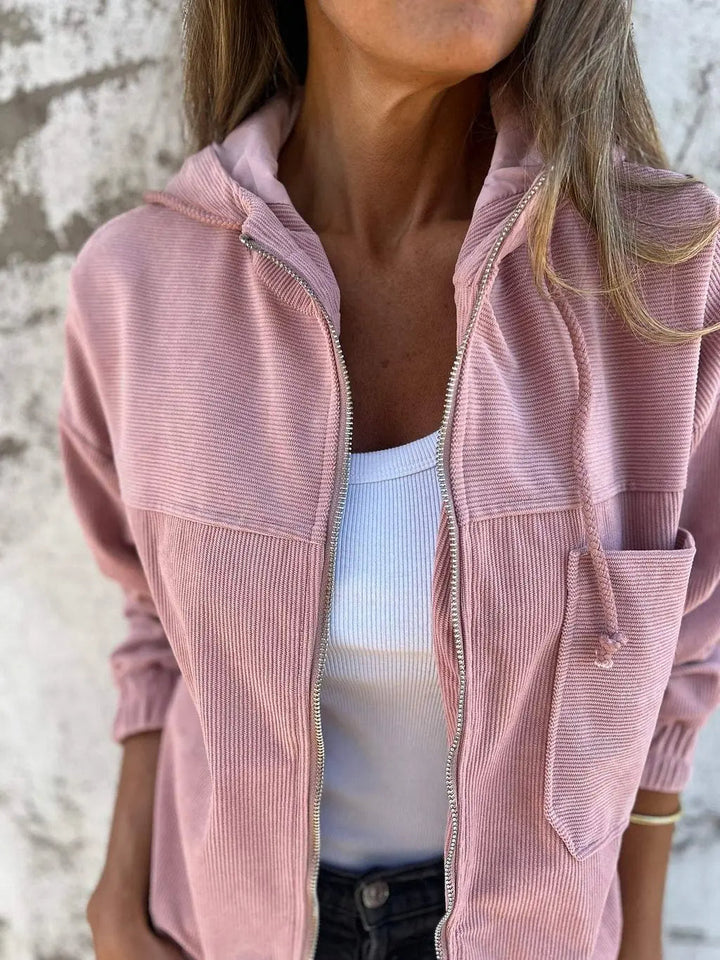 Corduroy jas met capuchon – Comfort en stijl voor het herfst- en winterseizoen