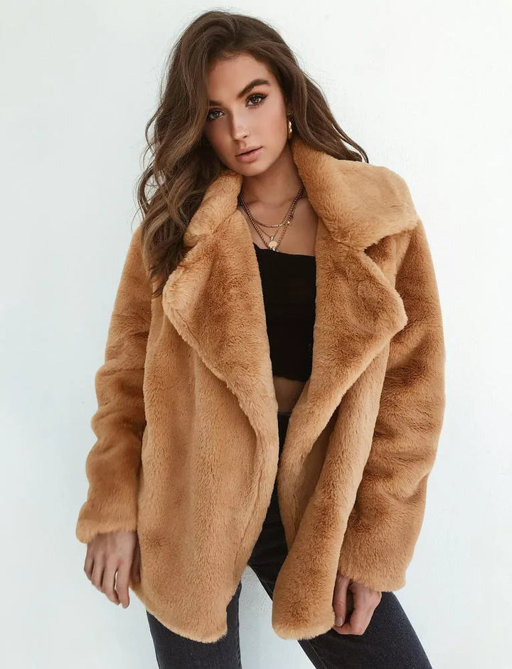 Luxe Faux Fur Teddy Jas voor Dames – Stijlvolle en Warme Look