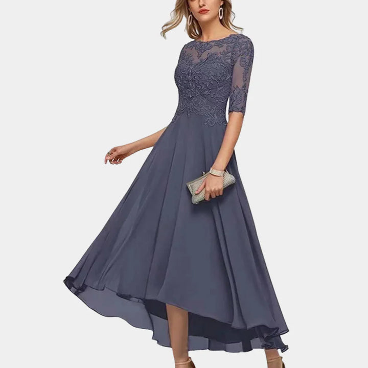 Elegante Chiffon Jurk met Enkellange Pasvorm – Tijdloze Klasse voor Speciale Gelegenheden